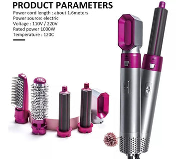 🔥 SECADOR Y ALISADOR 5 EN 1 – LOOK PROFESIONAL SIN SALIR DE CASA ✨🚀 ENVÍO GRATIS 📦😍